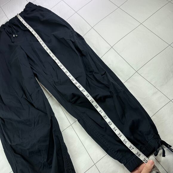 Abercrombie & Fitch Pants Women Large Black Jogger Cotton Baggy Ankle Drawstring - Picture 11 of 12